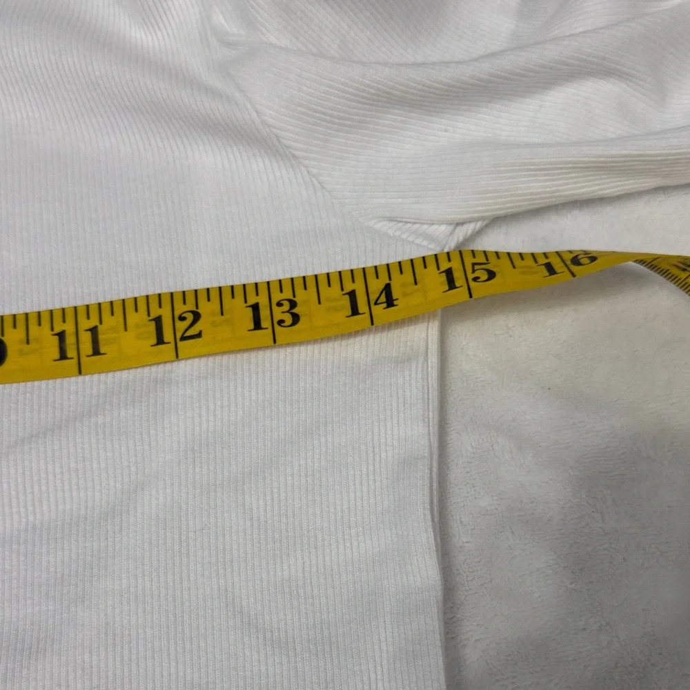 Zara White Ribbed Top - Picture 5 of 6
